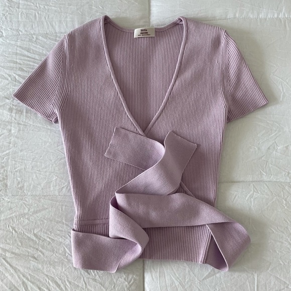 aritzia little moon purple prunella knit top - Picture 5 of 5
